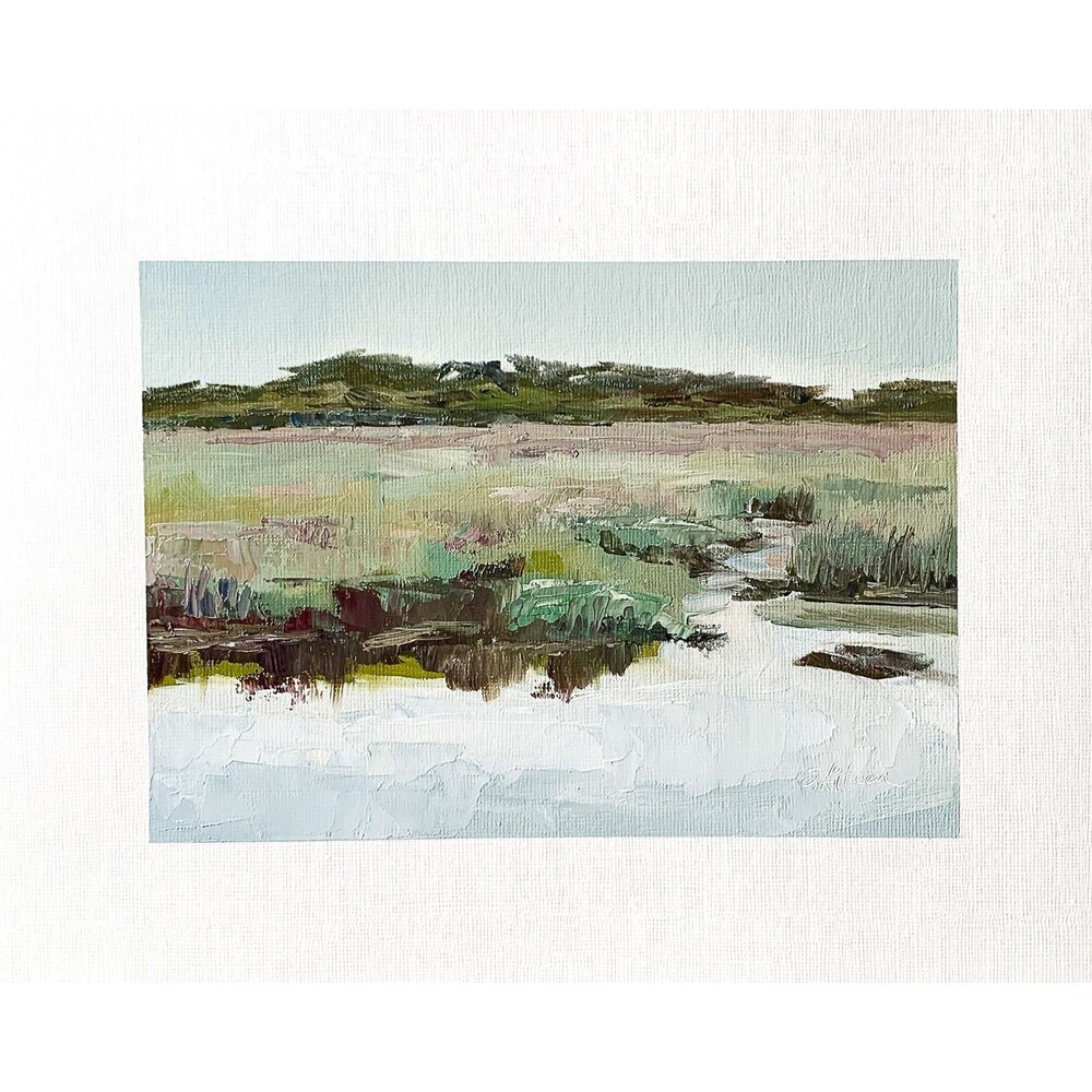 8x10 Original Oil Landscape Painting Marsh Lowcountry Peaceful Coastal Signed